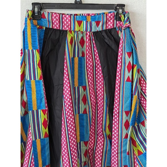 Women's Shenbolen African Design Midi Tie Skirt Size Large - Picture 2 of 5
